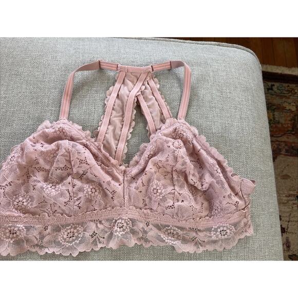 Aerie XL Lace Bralette Floral Wireless Lot Of 3 Adjustable Straps Comfort Pink - Picture 8 of 10